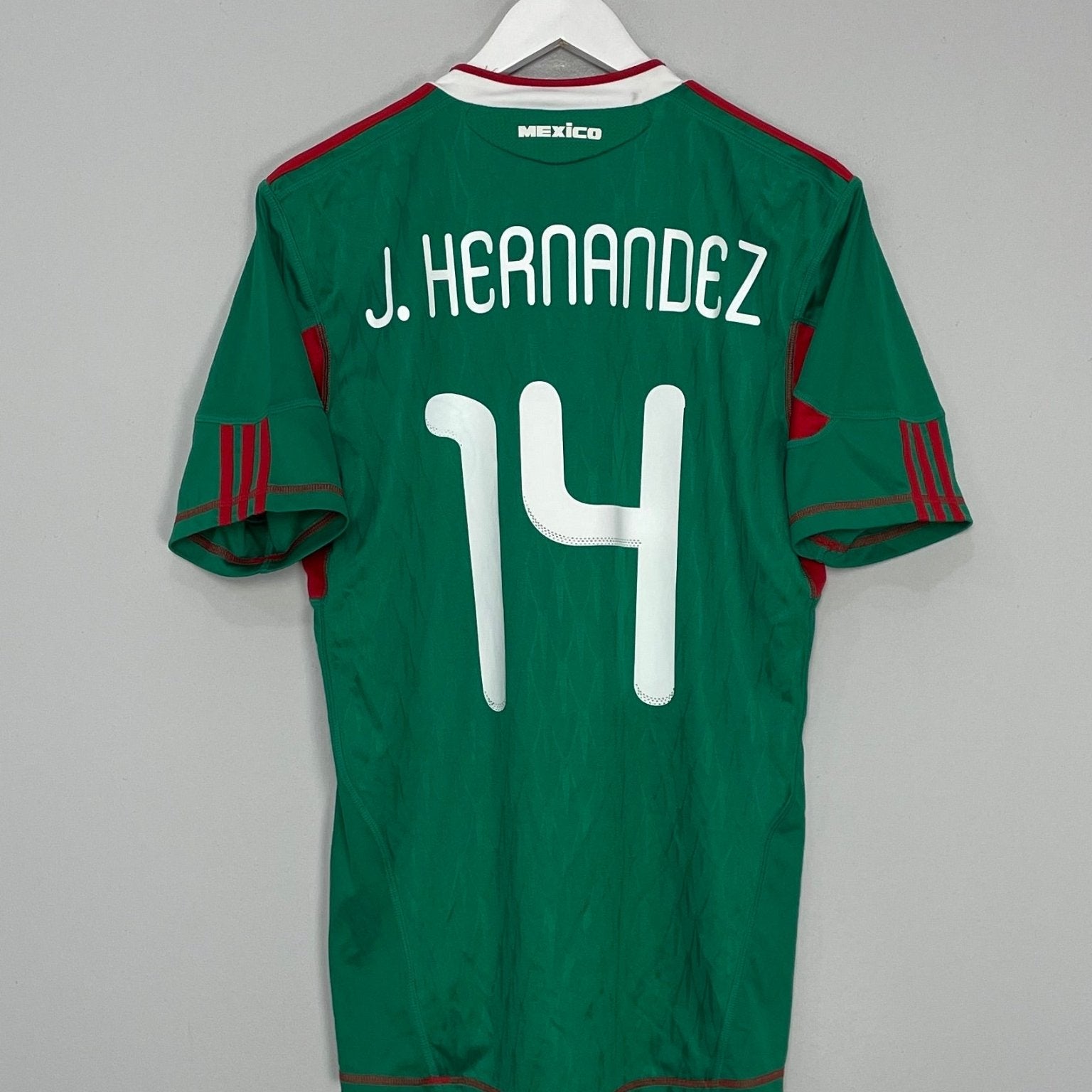Shop 2009/11 MEXICO J.HERNANDEZ #14 HOME SHIRT (M) ADIDAS, classic football shirts, vintage football shirts & retro soccer jerseys at Cult Kits