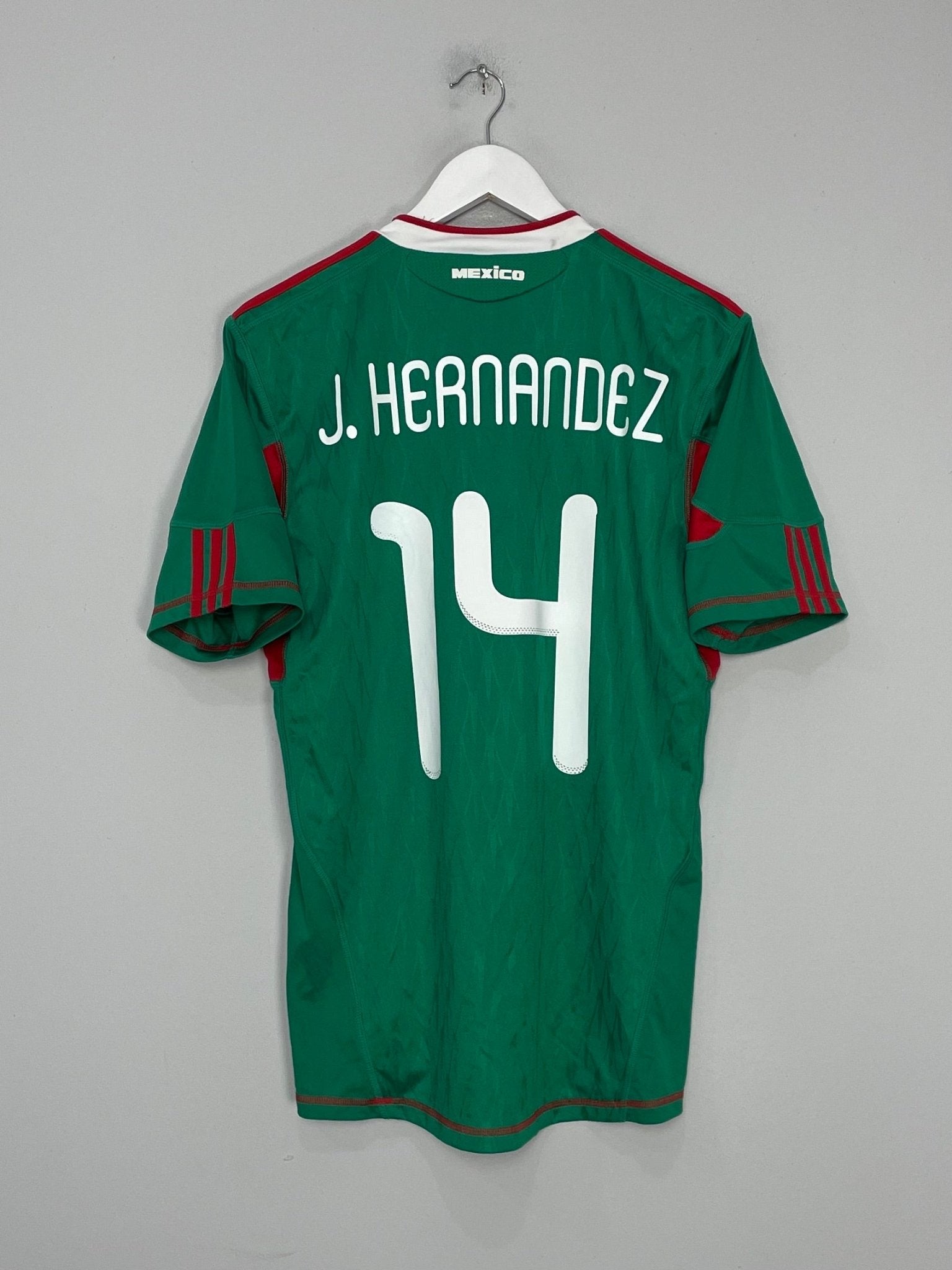 Shop 2009/11 MEXICO J.HERNANDEZ #14 HOME SHIRT (M) ADIDAS, classic football shirts, vintage football shirts & retro soccer jerseys at Cult Kits