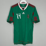 Shop 2009/11 MEXICO J.HERNANDEZ #14 HOME SHIRT (M) ADIDAS, classic football shirts, vintage football shirts & retro soccer jerseys at Cult Kits