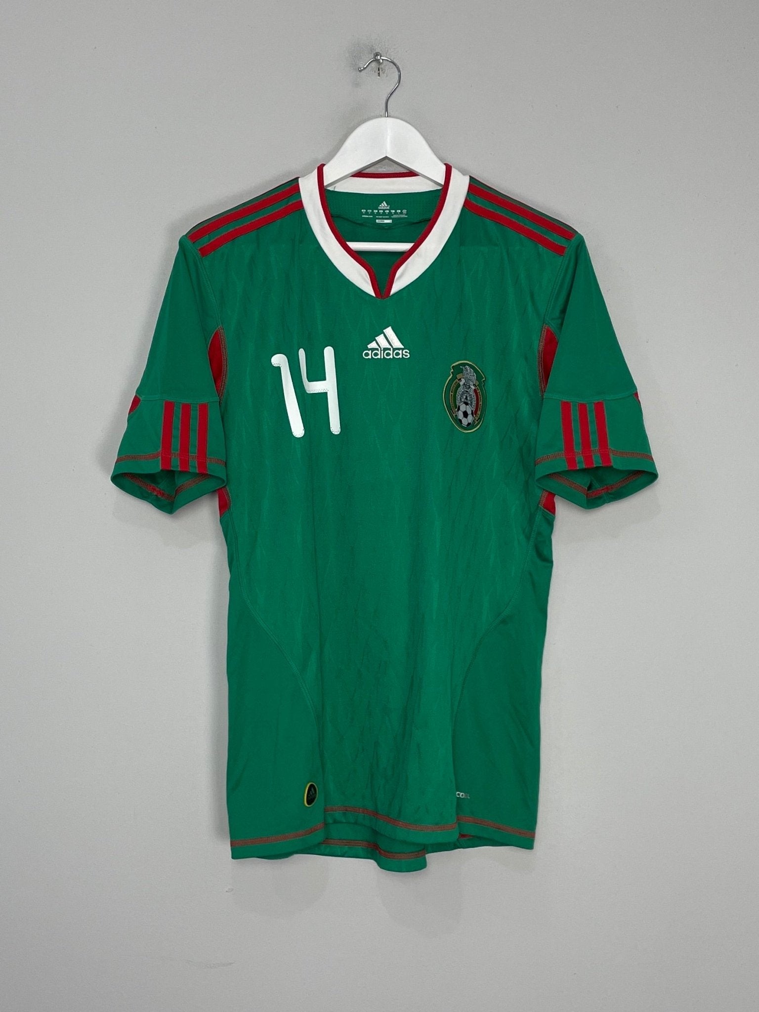 Shop 2009/11 MEXICO J.HERNANDEZ #14 HOME SHIRT (M) ADIDAS, classic football shirts, vintage football shirts & retro soccer jerseys at Cult Kits