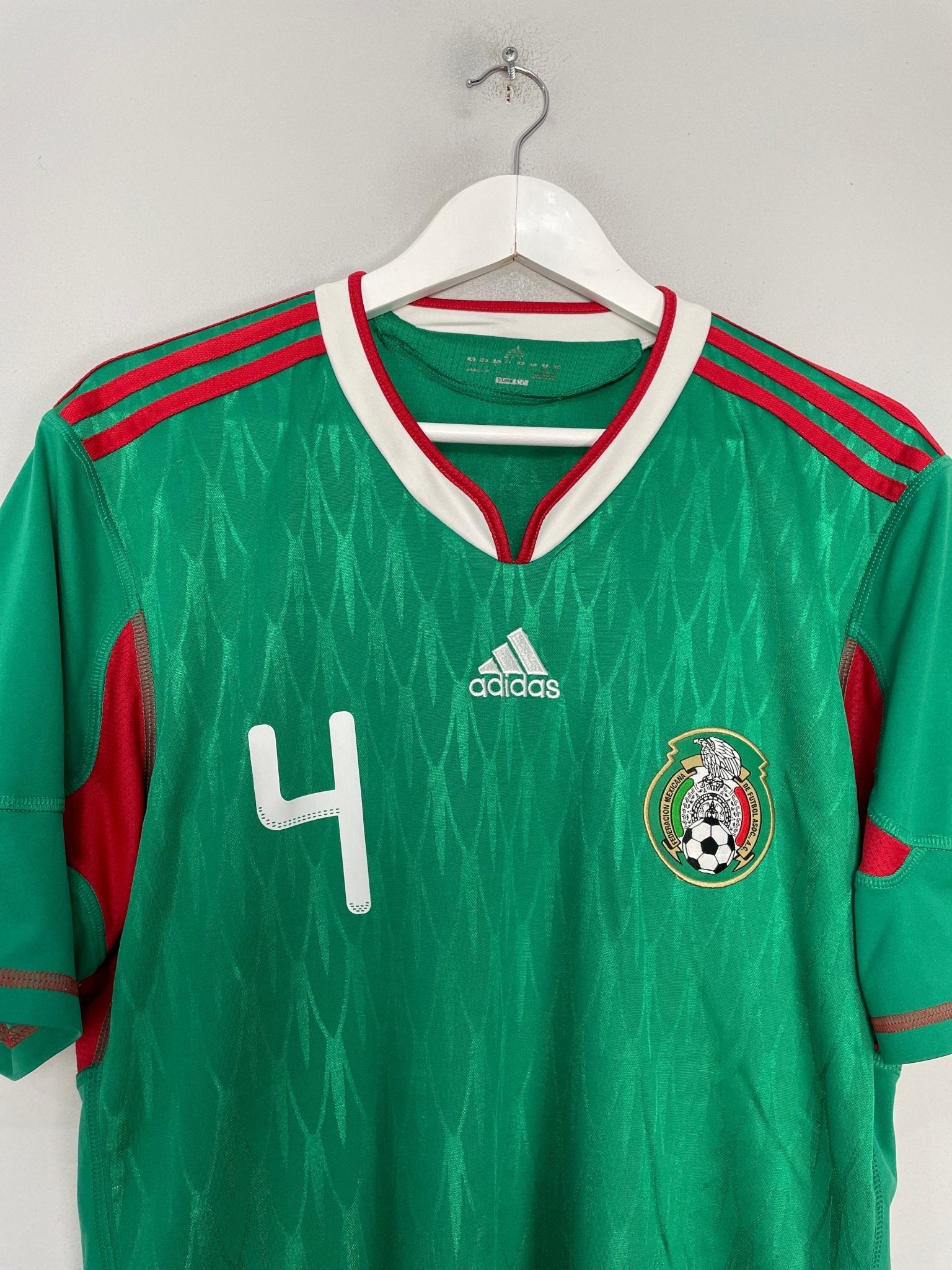 Shop 2009/11 MEXICO MARQUEZ #4 HOME SHIRT (L) ADIDAS, classic football shirts, vintage football shirts & retro soccer jerseys at Cult Kits