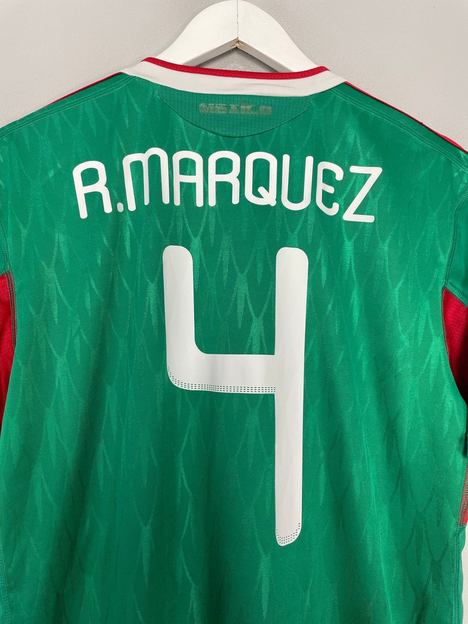 Shop 2009/11 MEXICO MARQUEZ #4 HOME SHIRT (L) ADIDAS, classic football shirts, vintage football shirts & retro soccer jerseys at Cult Kits