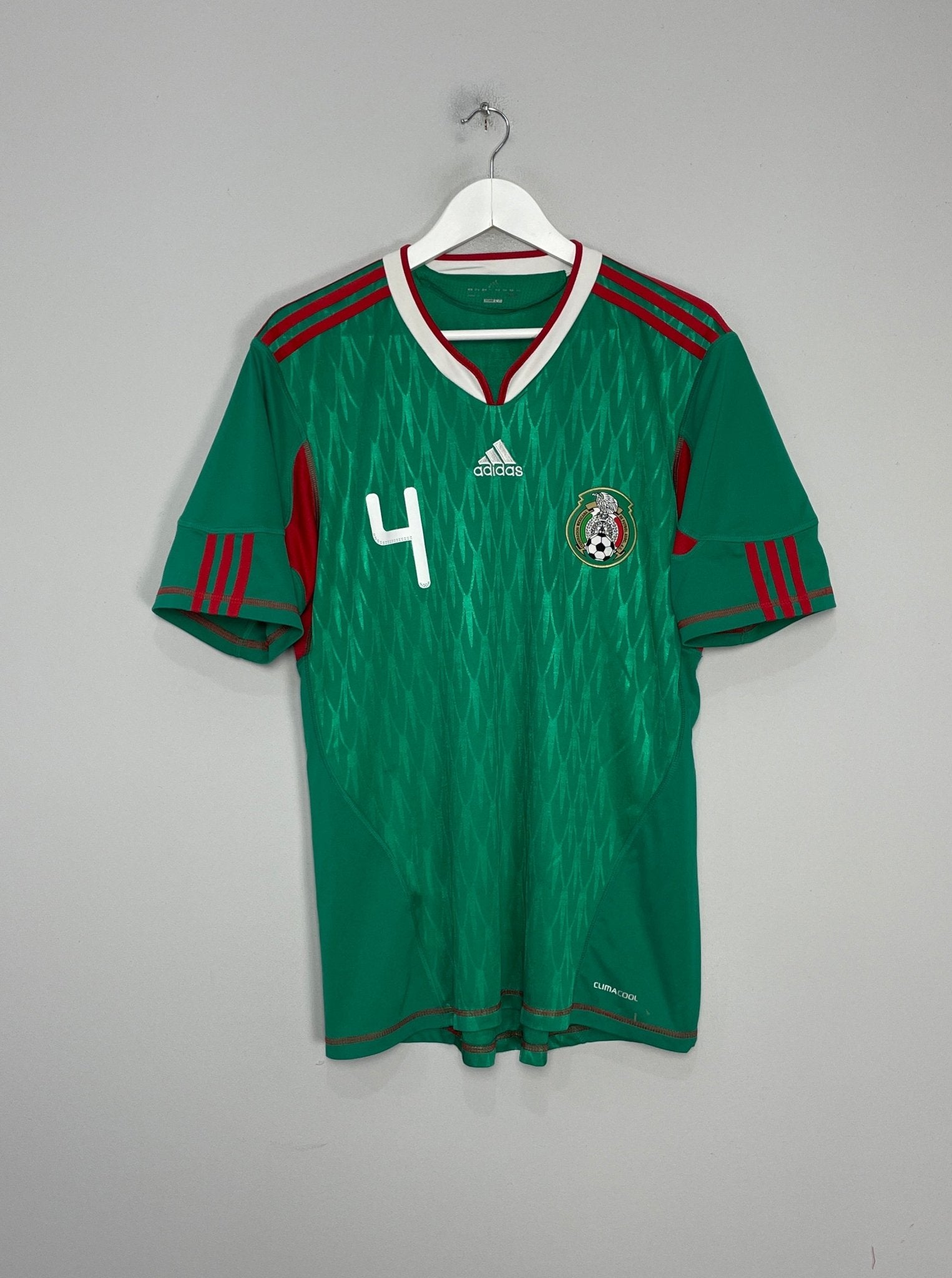 Shop 2009/11 MEXICO MARQUEZ #4 HOME SHIRT (L) ADIDAS, classic football shirts, vintage football shirts & retro soccer jerseys at Cult Kits
