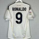 2009/10 REAL MADRID RONALDO #9 HOME SHIRT (M) ADIDAS