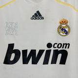 2009/10 REAL MADRID RONALDO #9 HOME SHIRT (M) ADIDAS CLOSEUP R9 BWIN