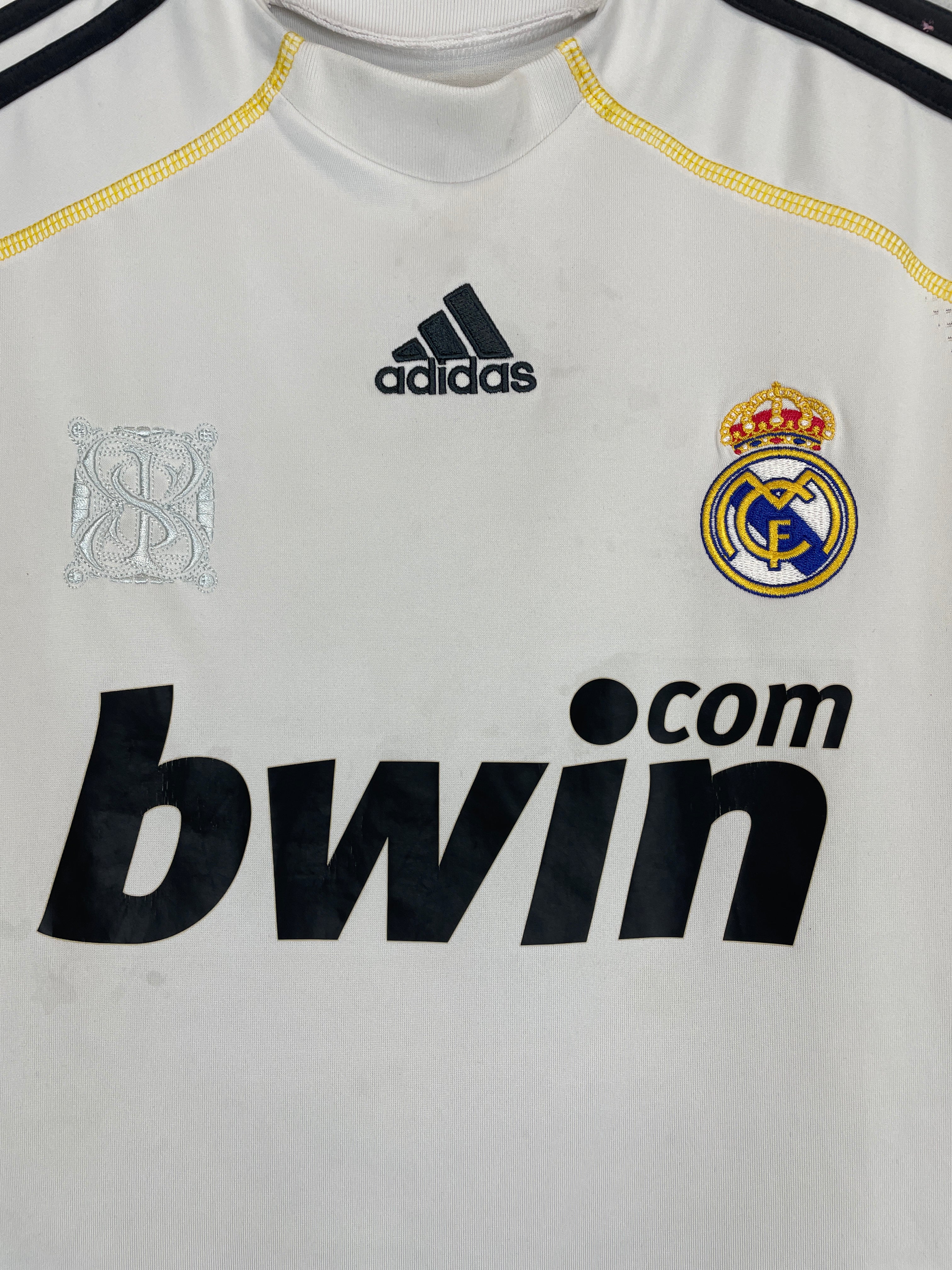 2009/10 REAL MADRID RONALDO #9 HOME SHIRT (M) ADIDAS CLOSEUP R9 BWIN
