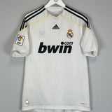 2009/10 REAL MADRID RONALDO #9 HOME SHIRT (M) ADIDAS LFP BWIN