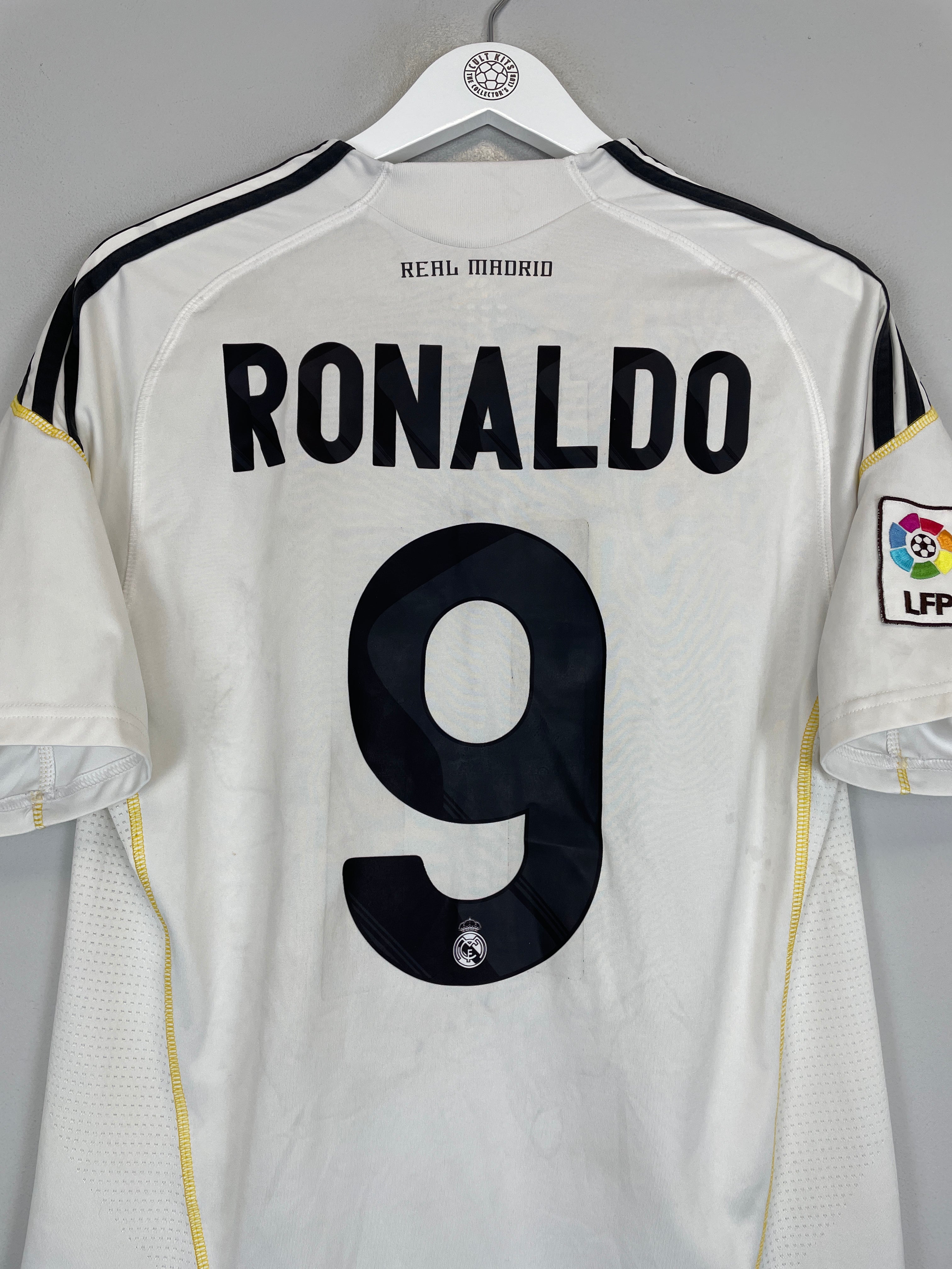 2009/10 REAL MADRID RONALDO #9 HOME SHIRT (M) ADIDAS R9