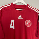 Shop 2010 DENMARK AGGER #5 *PLAYER ISSUE* BNWT HOME SHIRT (XL) ADIDAS, classic football shirts, vintage football shirts & retro soccer jerseys at Cult Kits