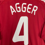 Shop 2010 DENMARK AGGER #5 *PLAYER ISSUE* BNWT HOME SHIRT (XL) ADIDAS, classic football shirts, vintage football shirts & retro soccer jerseys at Cult Kits