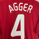 Shop 2010 DENMARK AGGER #5 *PLAYER ISSUE* BNWT HOME SHIRT (XL) ADIDAS, classic football shirts, vintage football shirts & retro soccer jerseys at Cult Kits