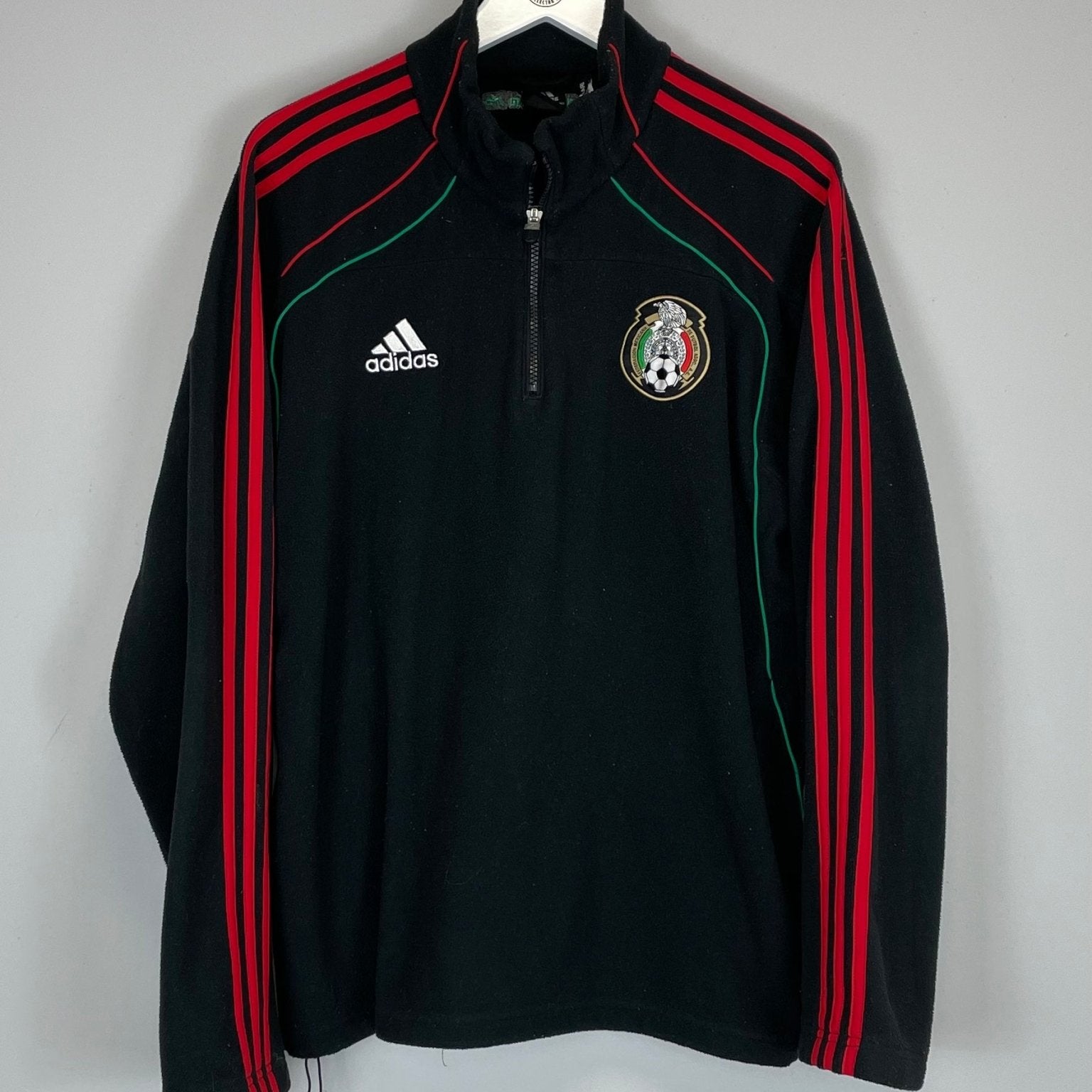 Shop 2010 MEXICO 1/4 ZIP FLEECE JACKET (L) ADIDAS, classic football shirts, vintage football shirts & retro soccer jerseys at Cult Kits
