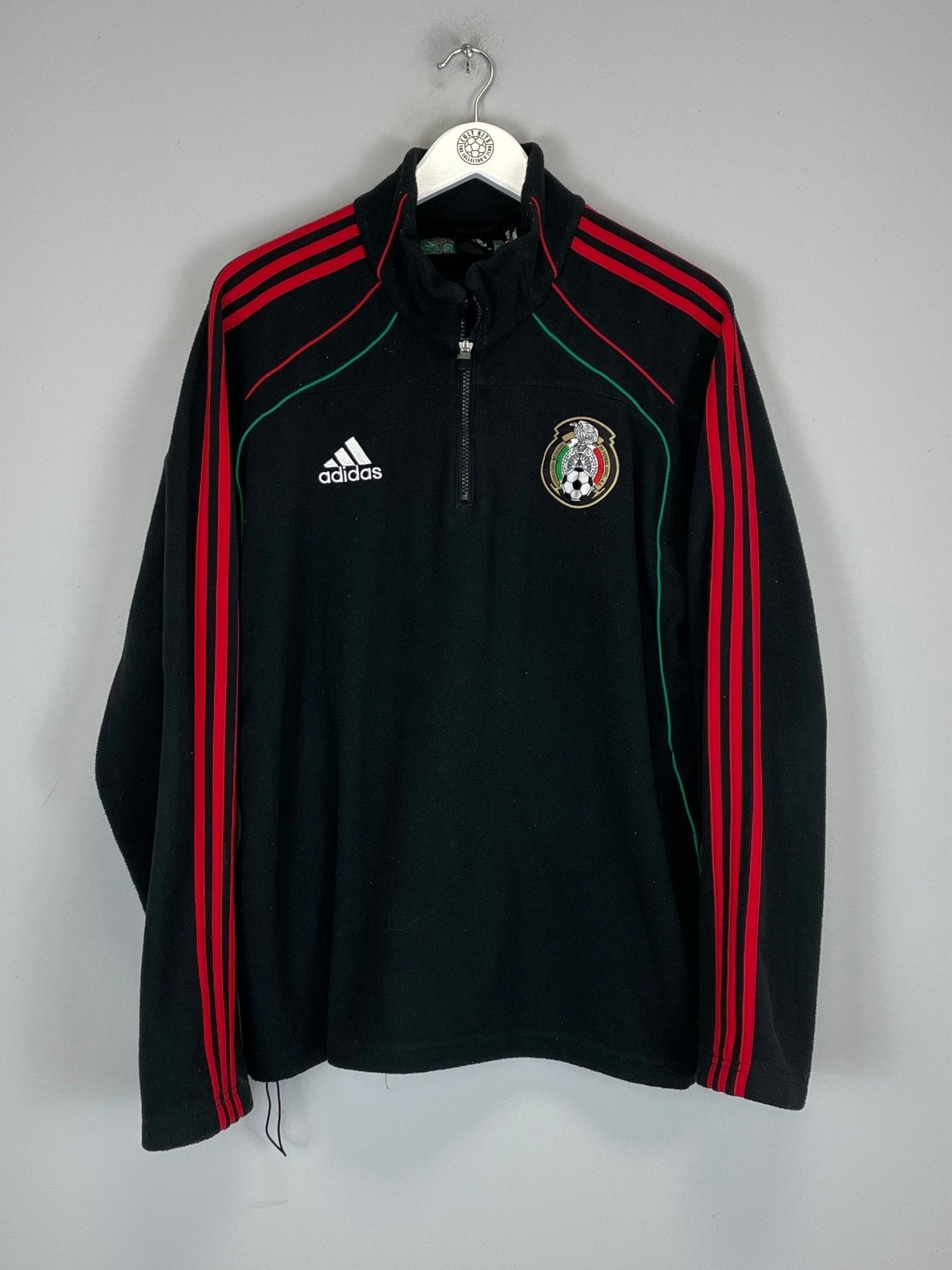 Shop 2010 MEXICO 1/4 ZIP FLEECE JACKET (L) ADIDAS, classic football shirts, vintage football shirts & retro soccer jerseys at Cult Kits