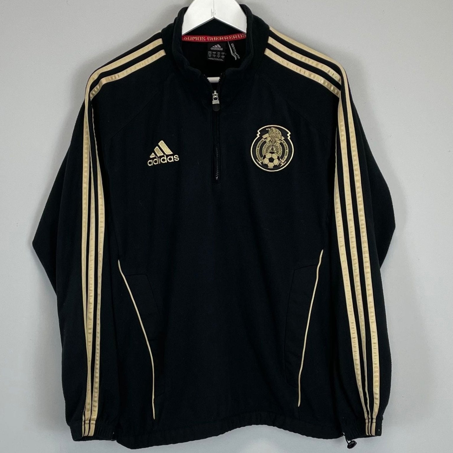 Shop 2010 MEXICO 1/4 ZIP FLEECE JACKET (S) ADIDAS, classic football shirts, vintage football shirts & retro soccer jerseys at Cult Kits