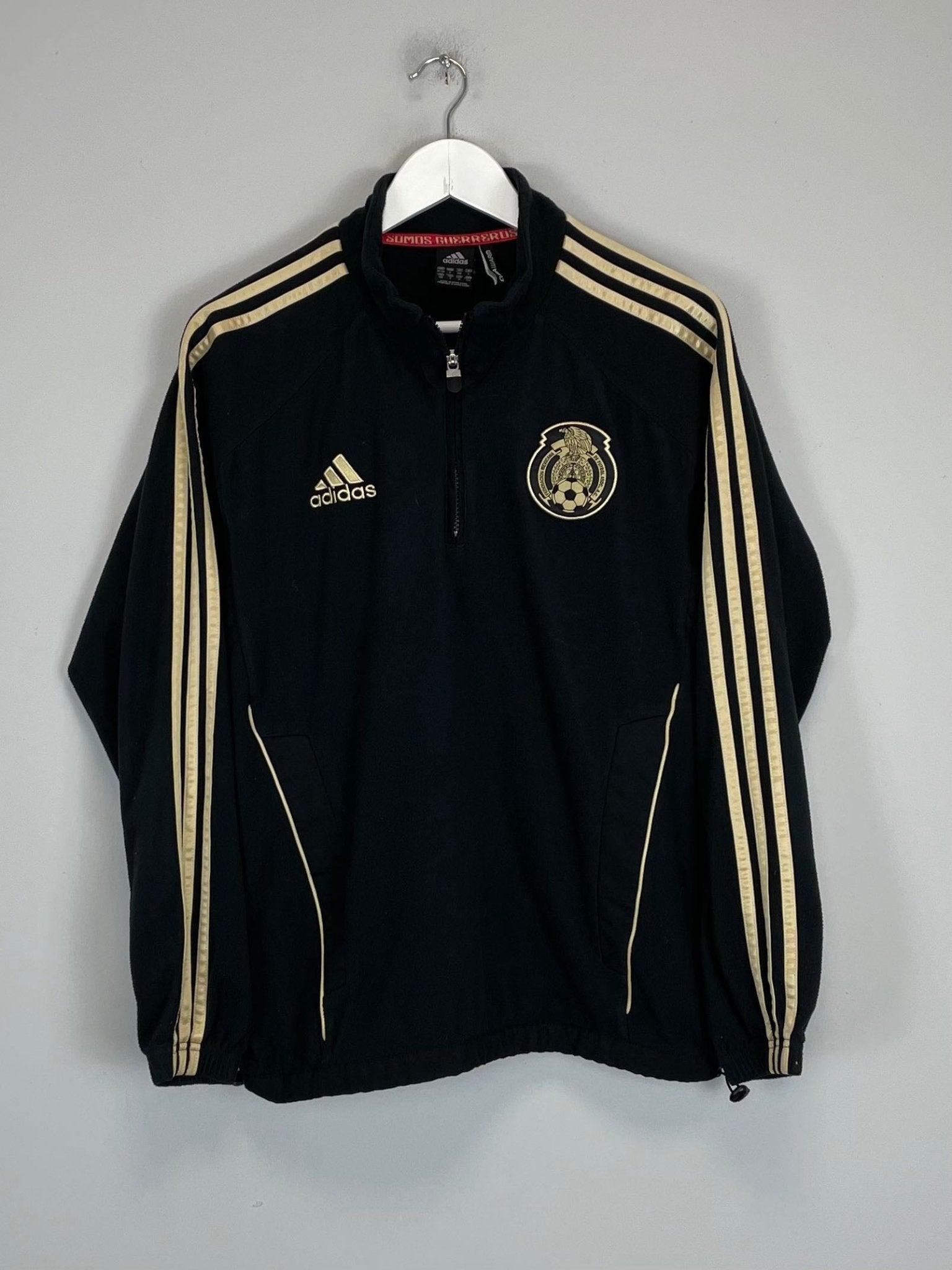 Shop 2010 MEXICO 1/4 ZIP FLEECE JACKET (S) ADIDAS, classic football shirts, vintage football shirts & retro soccer jerseys at Cult Kits