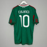 Shop 2010 MEXICO C.BLANCO #10 HOME SHIRT (L) ADIDAS, classic football shirts, vintage football shirts & retro soccer jerseys at Cult Kits