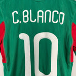 Shop 2010 MEXICO C.BLANCO #10 *PLAYER ISSUE* HOME SHIRT (M) ADIDAS, classic football shirts, vintage football shirts & retro soccer jerseys at Cult Kits