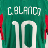 Shop 2010 MEXICO C.BLANCO #10 *PLAYER ISSUE* HOME SHIRT (M) ADIDAS, classic football shirts, vintage football shirts & retro soccer jerseys at Cult Kits