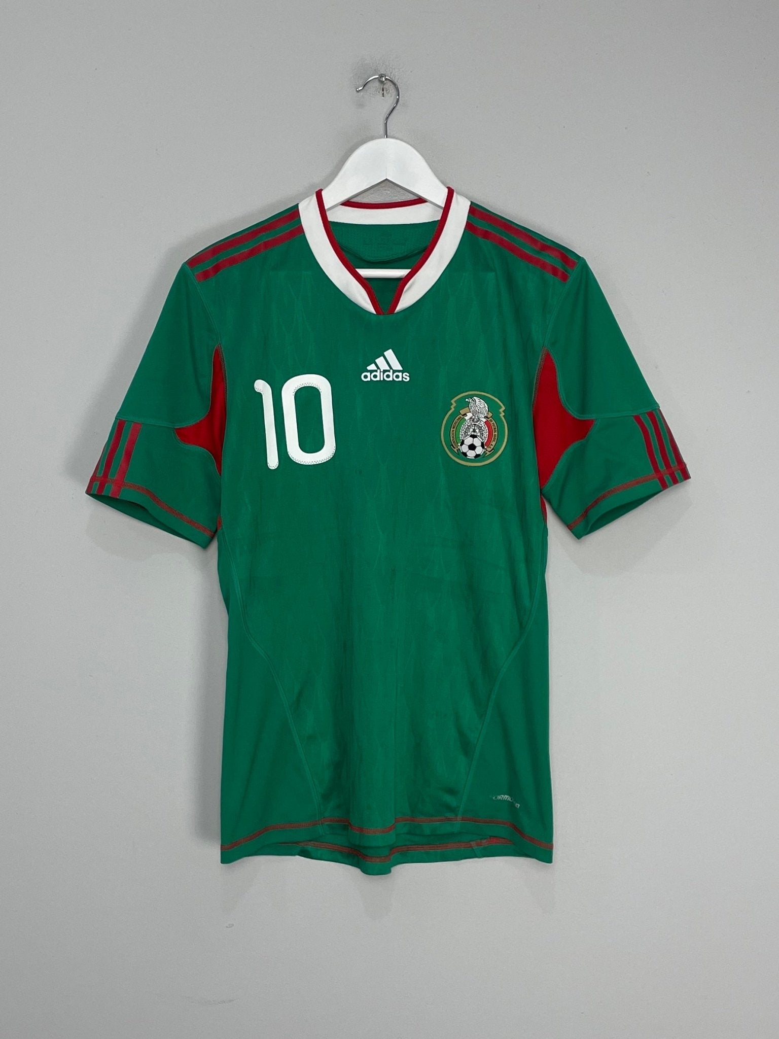 Shop 2010 MEXICO C.BLANCO #10 *PLAYER ISSUE* HOME SHIRT (M) ADIDAS, classic football shirts, vintage football shirts & retro soccer jerseys at Cult Kits