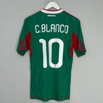 Shop 2010 MEXICO C.BLANCO #10 *PLAYER ISSUE* HOME SHIRT (M) ADIDAS, classic football shirts, vintage football shirts & retro soccer jerseys at Cult Kits