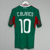 Shop 2010 MEXICO C.BLANCO #10 *PLAYER ISSUE* HOME SHIRT (M) ADIDAS, classic football shirts, vintage football shirts & retro soccer jerseys at Cult Kits