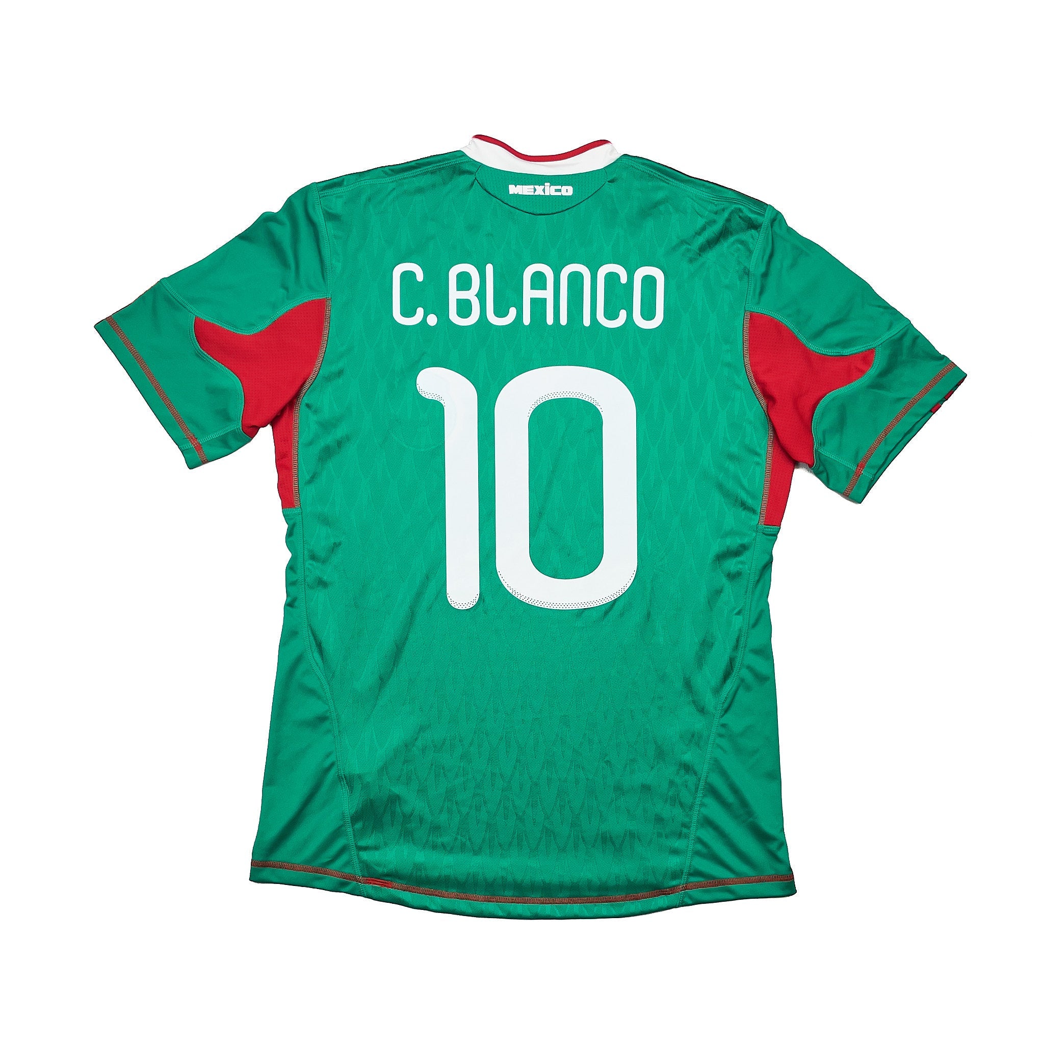 Buy 2010 Mexico C.Blanco 10 *vs France* Home Shirt (M) Adidas ~ Free worldwide shipping available ~ Authentic Vintage Football Shirts from Cult Kits