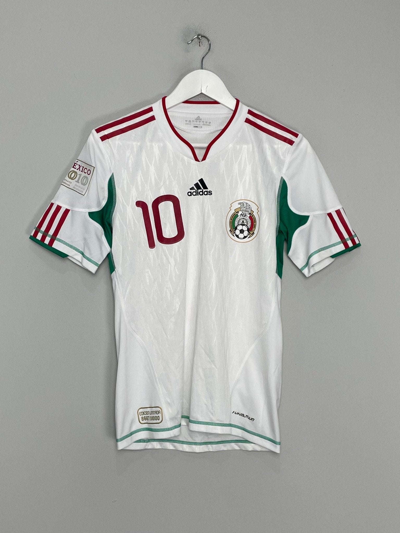 Shop 2010 MEXICO G.DOS SANTOS #10 BIOCENTENARIO *PLAYER ISSUE* AWAY SHIRT (S) ADIDAS, classic football shirts, vintage football shirts & retro soccer jerseys at Cult Kits