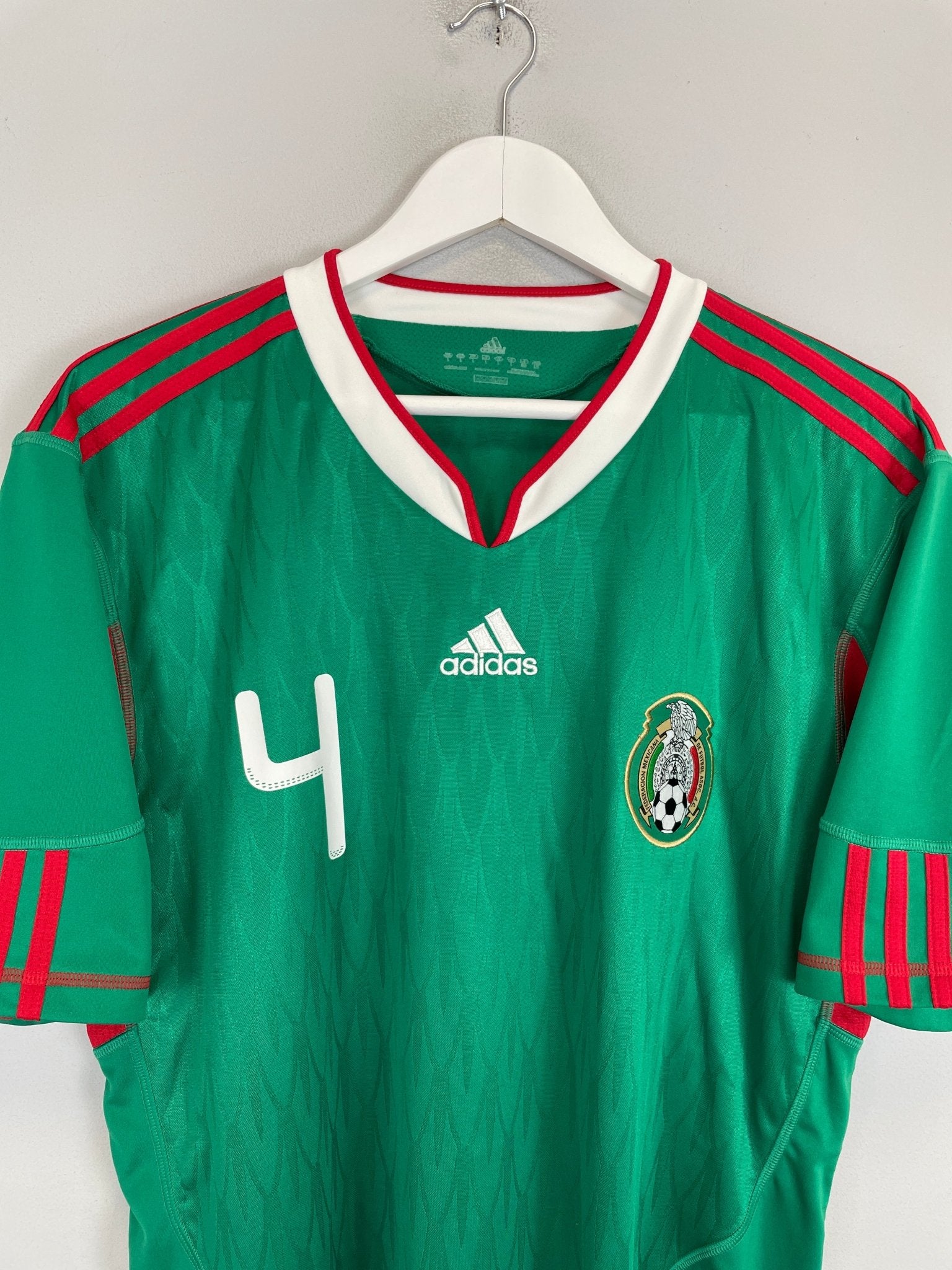 Shop 2010 MEXICO R.MARQUEZ #4 HOME SHIRT (L) ADIDAS, classic football shirts, vintage football shirts & retro soccer jerseys at Cult Kits