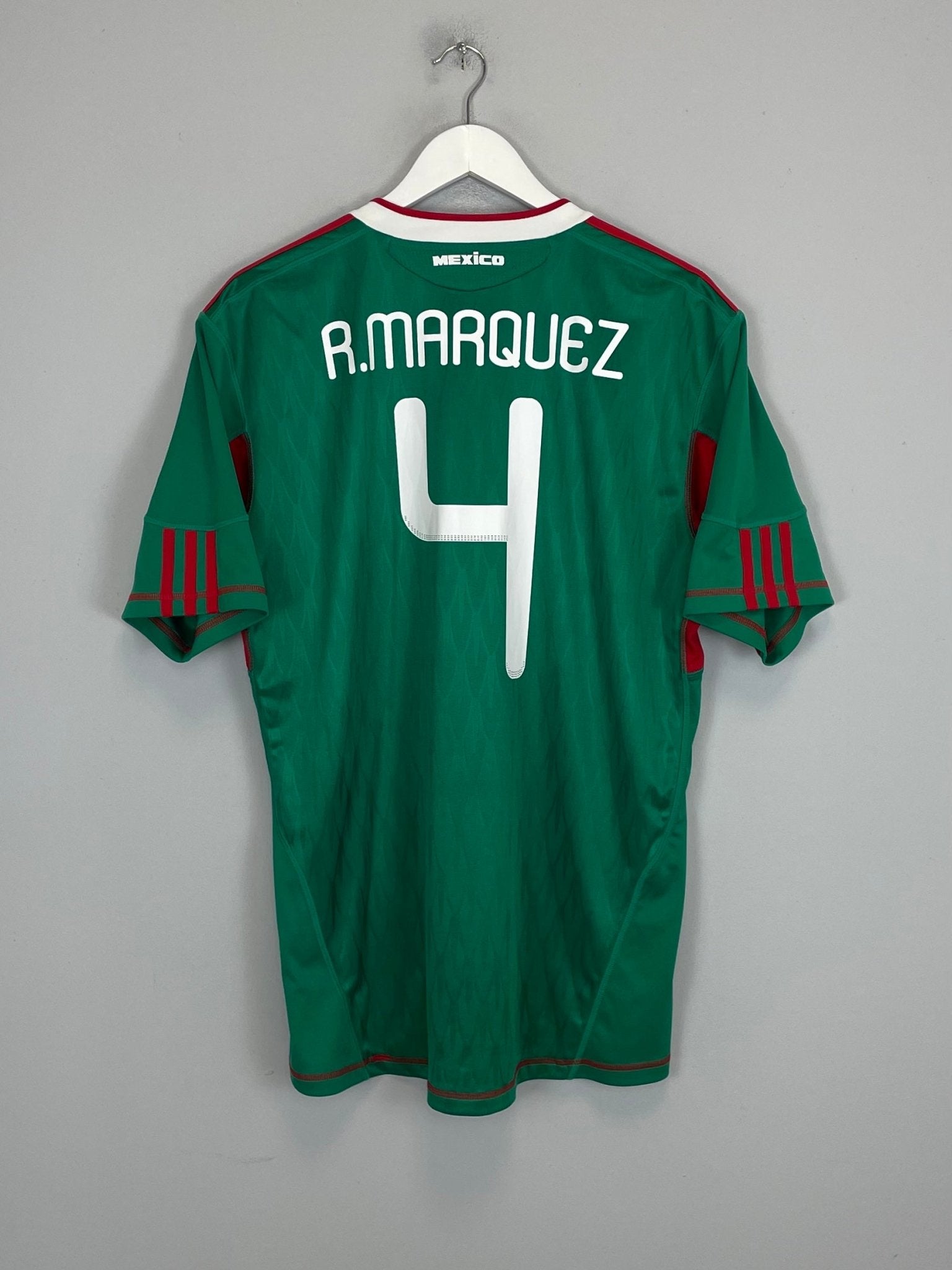 Shop 2010 MEXICO R.MARQUEZ #4 HOME SHIRT (L) ADIDAS, classic football shirts, vintage football shirts & retro soccer jerseys at Cult Kits