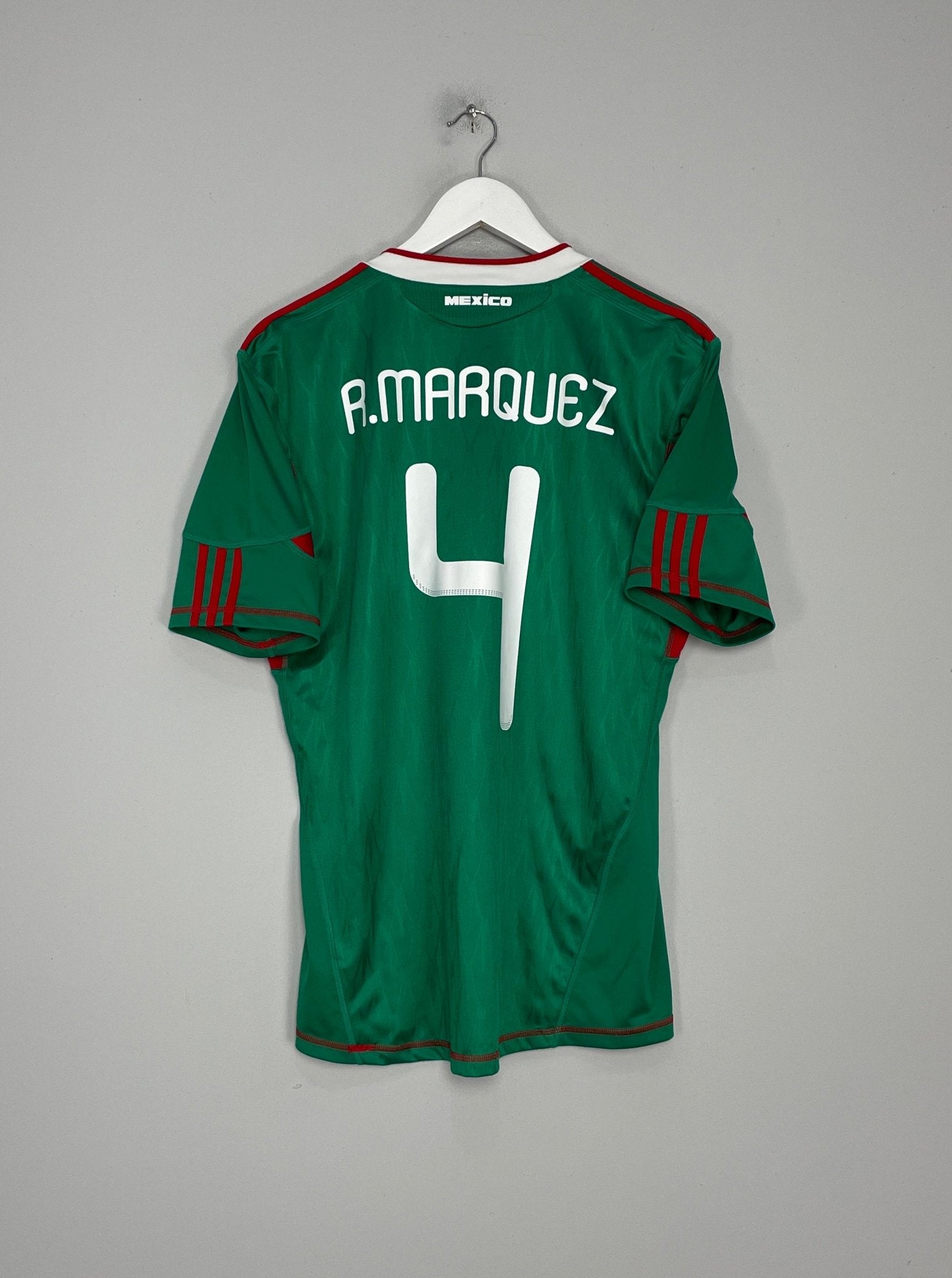 Shop 2010 MEXICO R.MARQUEZ #4 HOME SHIRT (M) ADIDAS, classic football shirts, vintage football shirts & retro soccer jerseys at Cult Kits