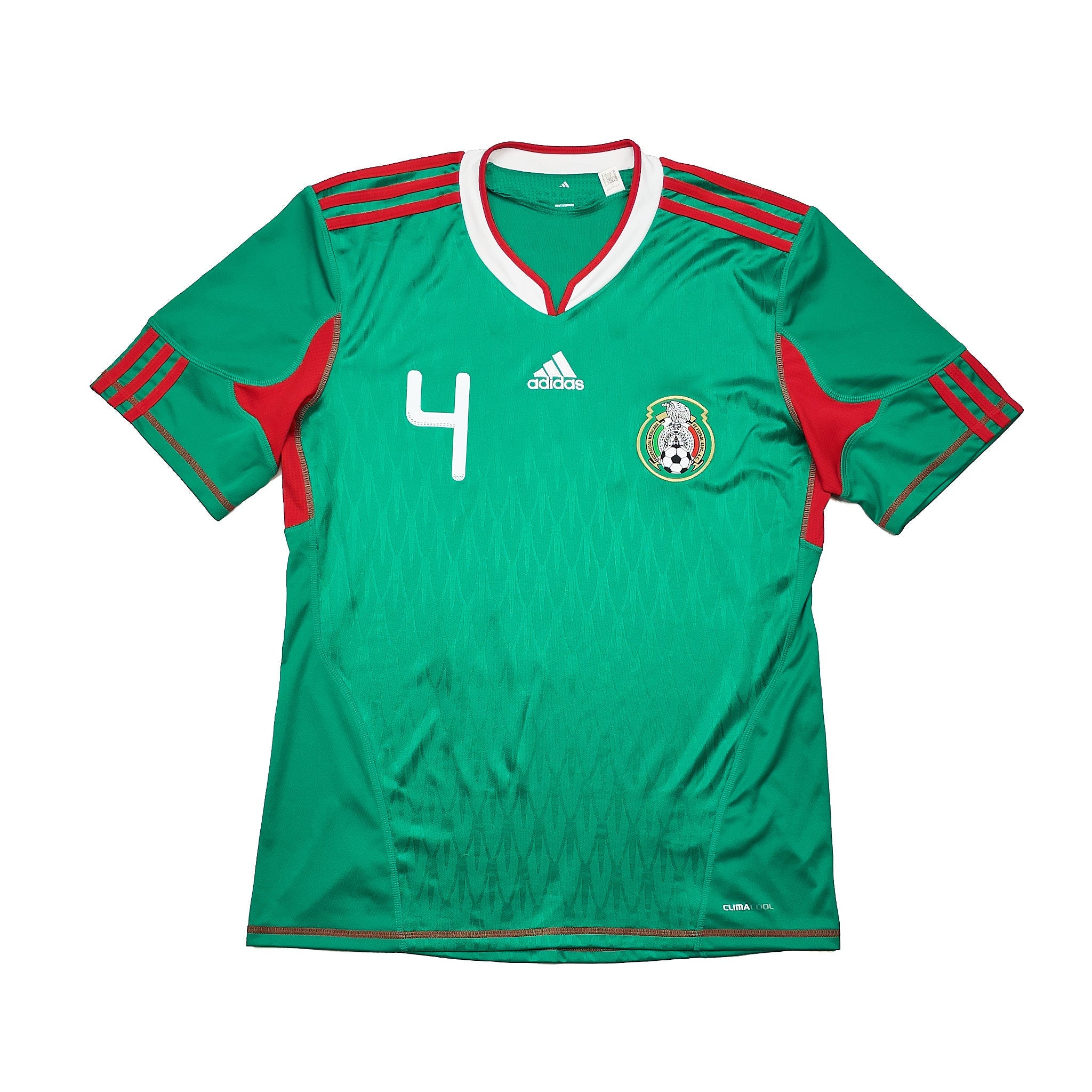Buy 2010 Mexico R.Marquez 4 Home Shirt (M) Adidas ~ Free worldwide shipping ~ Authentic Vintage Football Shirts from Cult Kits