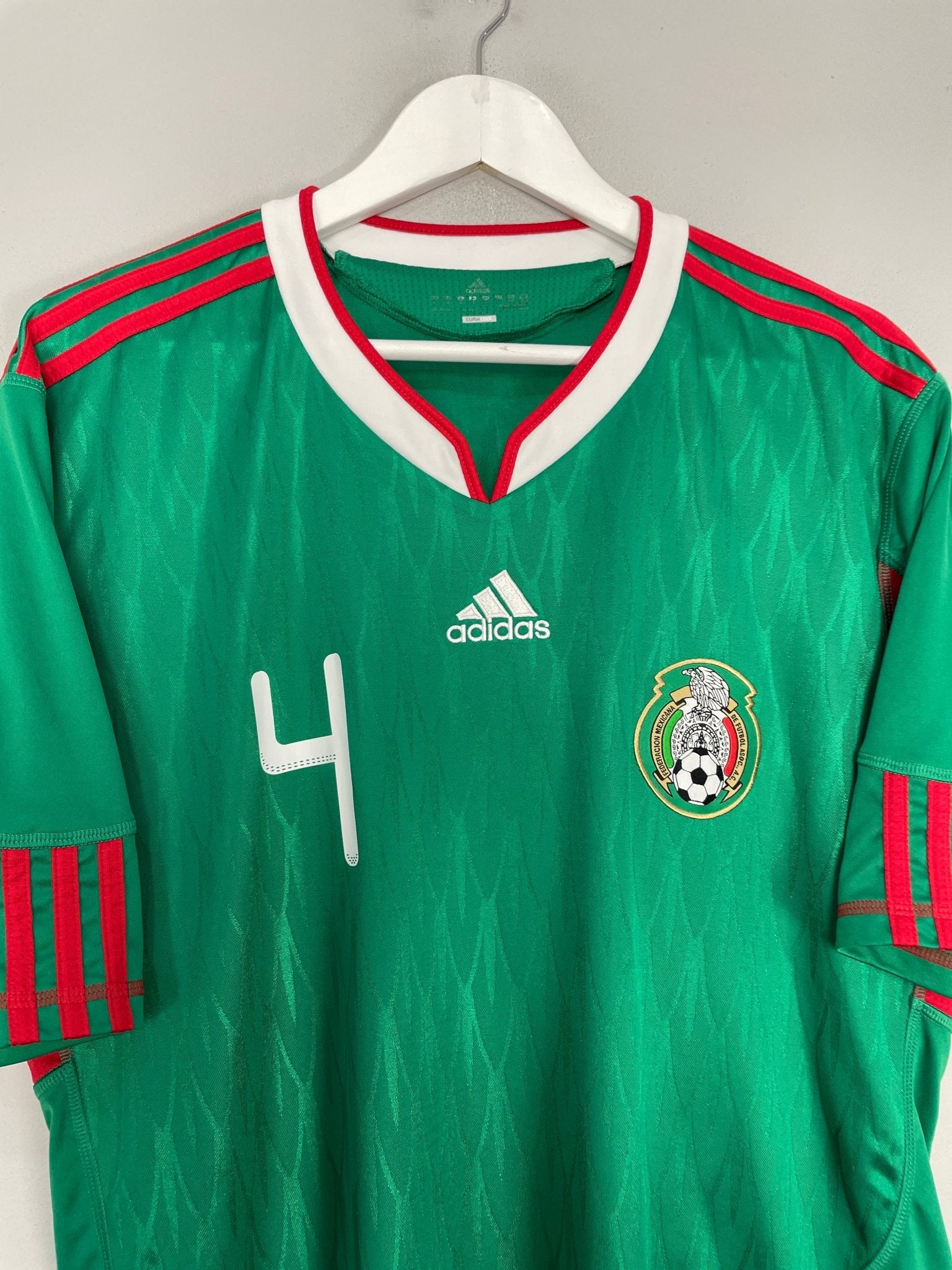 Shop 2010 MEXICO R.MARQUEZ #4 HOME SHIRT (XL) ADIDAS, classic football shirts, vintage football shirts & retro soccer jerseys at Cult Kits