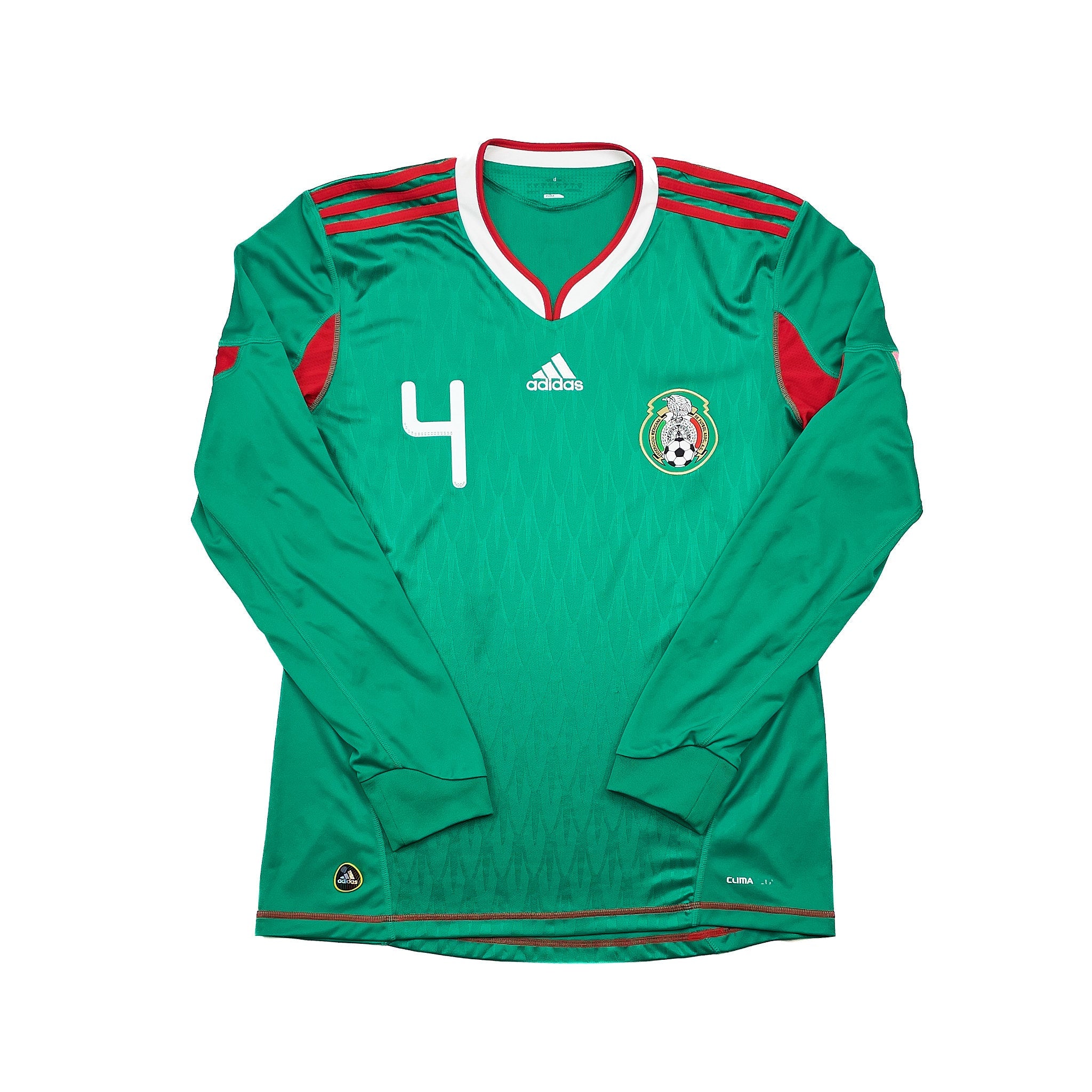Buy 2010 Mexico R.Marquez 4 L/S Home Shirt (M) Adidas ~ Free worldwide shipping ~ Authentic Vintage Football Shirts from Cult Kits