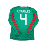 Buy 2010 Mexico R.Marquez 4 L/S Home Shirt (M) Adidas ~ Free worldwide shipping ~ Authentic Vintage Football Shirts from Cult Kits