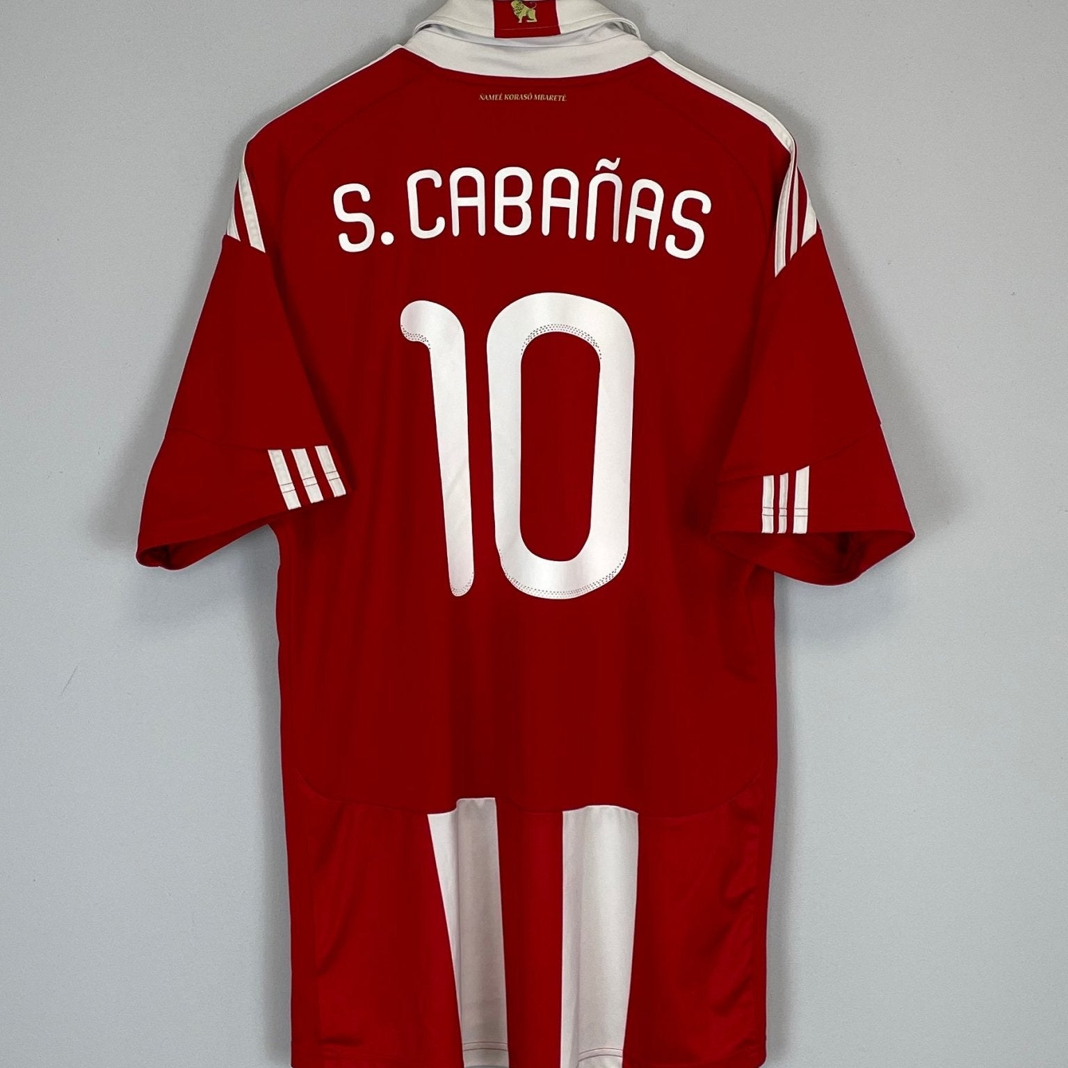 Shop 2010 PARAGUAY S.CABANAS #10 HOME SHIRT (XL) ADIDAS, classic football shirts, vintage football shirts & retro soccer jerseys at Cult Kits