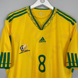 Shop 2010 SOUTH AFRICA TSHABALALA #8 HOME SHIRT (XL) ADIDAS, classic football shirts, vintage football shirts & retro soccer jerseys at Cult Kits