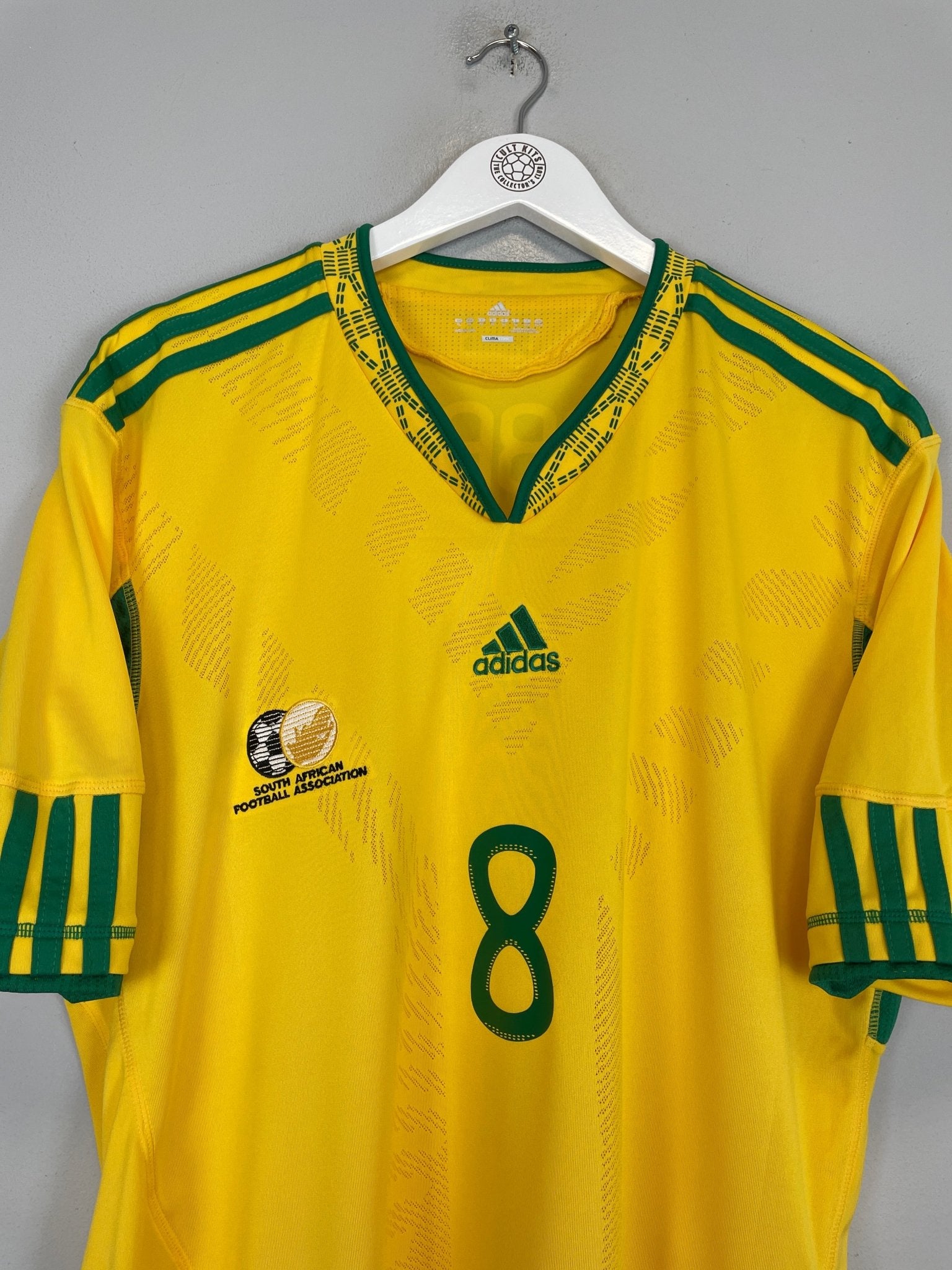 Shop 2010 SOUTH AFRICA TSHABALALA #8 HOME SHIRT (XL) ADIDAS, classic football shirts, vintage football shirts & retro soccer jerseys at Cult Kits