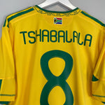Shop 2010 SOUTH AFRICA TSHABALALA #8 HOME SHIRT (XL) ADIDAS, classic football shirts, vintage football shirts & retro soccer jerseys at Cult Kits