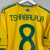 Shop 2010 SOUTH AFRICA TSHABALALA #8 HOME SHIRT (XL) ADIDAS, classic football shirts, vintage football shirts & retro soccer jerseys at Cult Kits