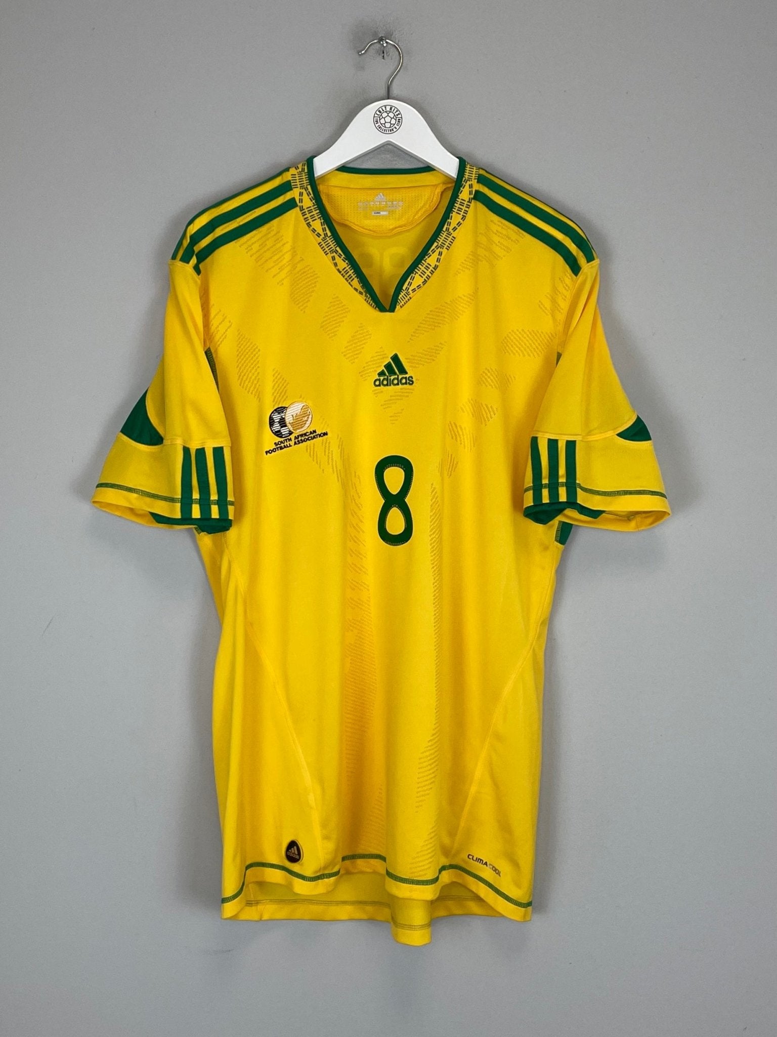 Shop 2010 SOUTH AFRICA TSHABALALA #8 HOME SHIRT (XL) ADIDAS, classic football shirts, vintage football shirts & retro soccer jerseys at Cult Kits