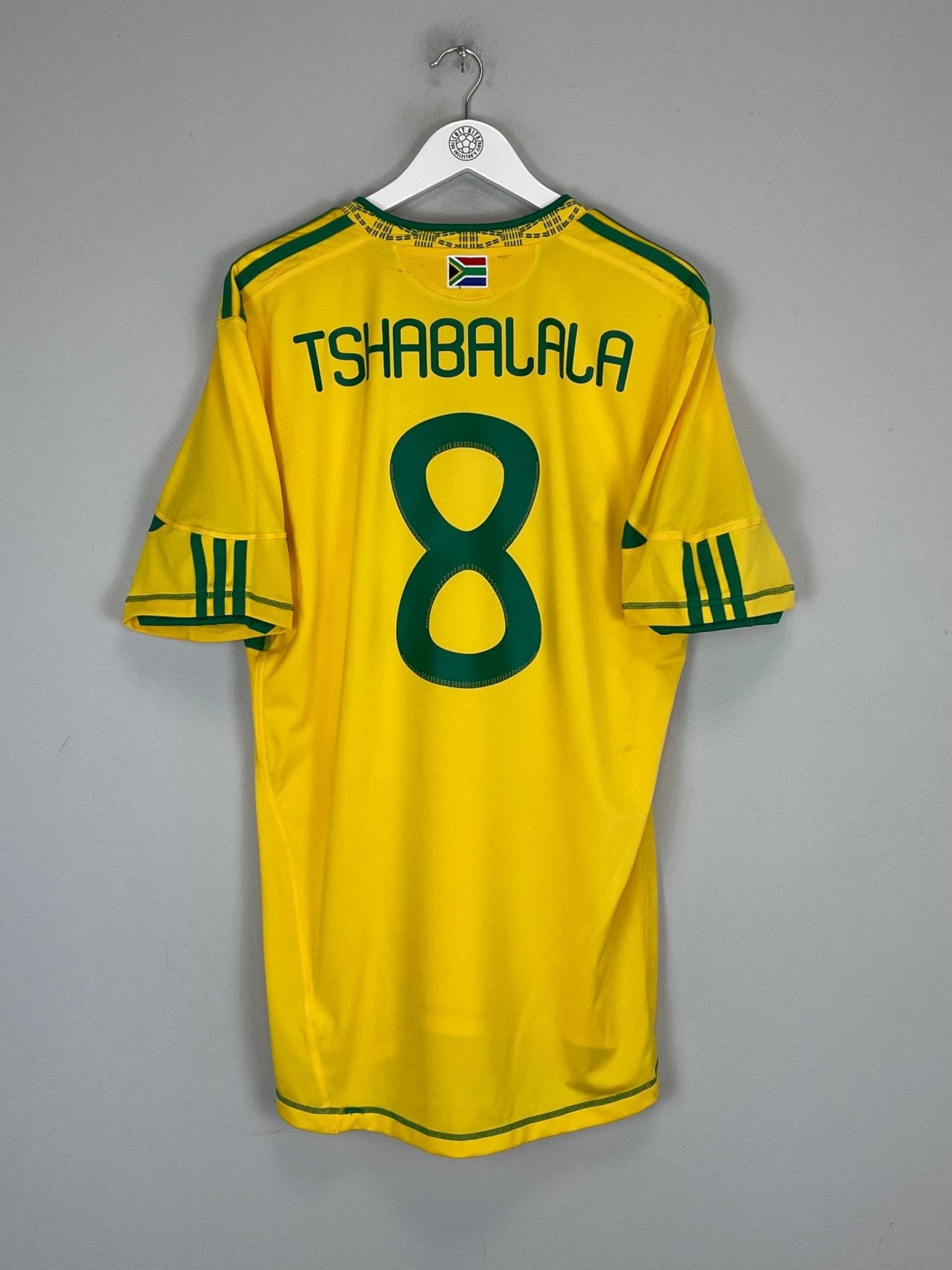 Shop 2010 SOUTH AFRICA TSHABALALA #8 HOME SHIRT (XL) ADIDAS, classic football shirts, vintage football shirts & retro soccer jerseys at Cult Kits
