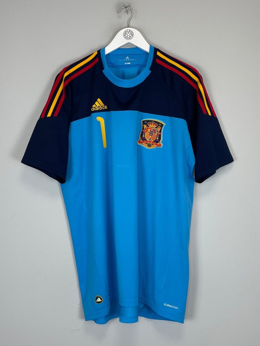 2010 SPAIN CASILLAS 1 GK SHIRT (XL) ADIDAS - Cult Kits - XL - Buy Vintage Football Shirts, Authentic Retro Football Shirts For Sale, Classic Football Shirts & Soccer Jersey