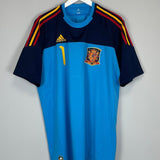 2010 SPAIN CASILLAS 1 GK SHIRT (XL) ADIDAS - Cult Kits - XL - Buy Vintage Football Shirts, Authentic Retro Football Shirts For Sale, Classic Football Shirts & Soccer Jersey