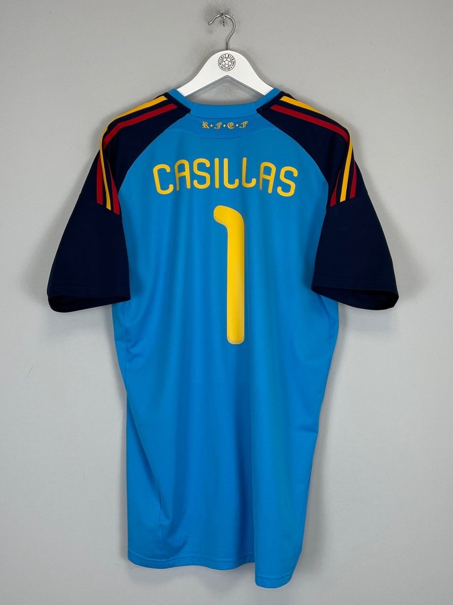2010 SPAIN CASILLAS 1 GK SHIRT (XL) ADIDAS - Cult Kits - XL - Buy Vintage Football Shirts, Authentic Retro Football Shirts For Sale, Classic Football Shirts & Soccer Jersey