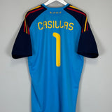 2010 SPAIN CASILLAS 1 GK SHIRT (XL) ADIDAS - Cult Kits - XL - Buy Vintage Football Shirts, Authentic Retro Football Shirts For Sale, Classic Football Shirts & Soccer Jersey