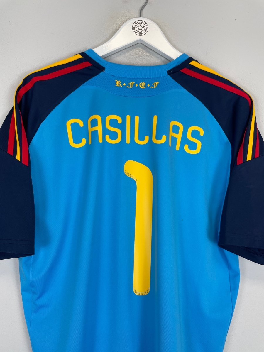 2010 SPAIN CASILLAS 1 GK SHIRT (XL) ADIDAS - Cult Kits - XL - Buy Vintage Football Shirts, Authentic Retro Football Shirts For Sale, Classic Football Shirts & Soccer Jersey