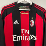 Shop 2010/11 AC MILAN IBRAHIMOVIC #11 L/S HOME SHIRT (XL) ADIDAS, classic football shirts, vintage football shirts & retro soccer jerseys at Cult Kits