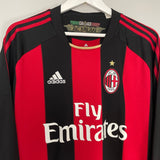 Shop 2010/11 AC MILAN IBRAHIMOVIC #11 L/S HOME SHIRT (XL) ADIDAS, classic football shirts, vintage football shirts & retro soccer jerseys at Cult Kits