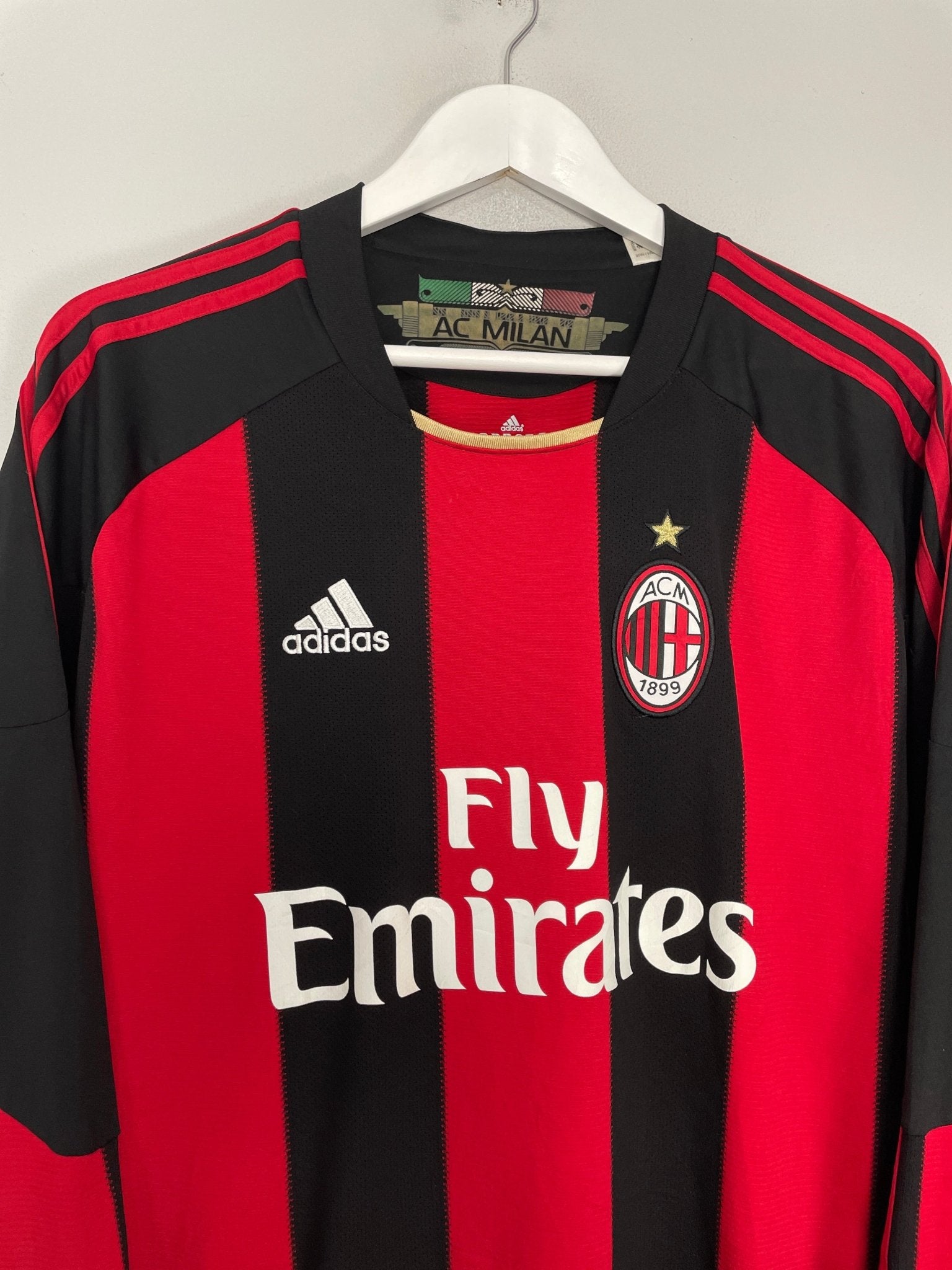 Shop 2010/11 AC MILAN IBRAHIMOVIC #11 L/S HOME SHIRT (XL) ADIDAS, classic football shirts, vintage football shirts & retro soccer jerseys at Cult Kits