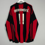 Shop 2010/11 AC MILAN IBRAHIMOVIC #11 L/S HOME SHIRT (XL) ADIDAS, classic football shirts, vintage football shirts & retro soccer jerseys at Cult Kits